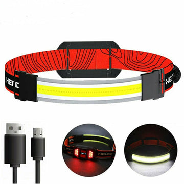 bbh100 series headlamp with red warning light 230° wide angle